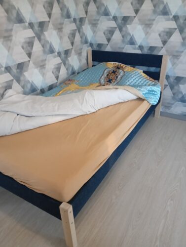 Скандинавская кровать из цельного массива 90x200 photo review
